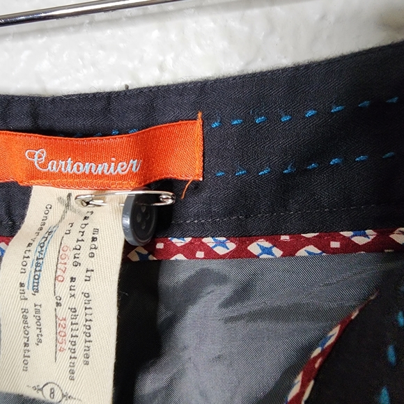 Cartonnier x Anthropologie Wool Blend Herringbone Trouser Pants Women's Size 8 - Picture 9 of 10
